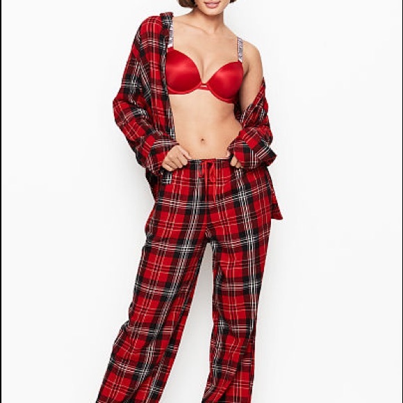 Victoria’s Secret flannel red plaid pajamas set - Picture 4 of 6